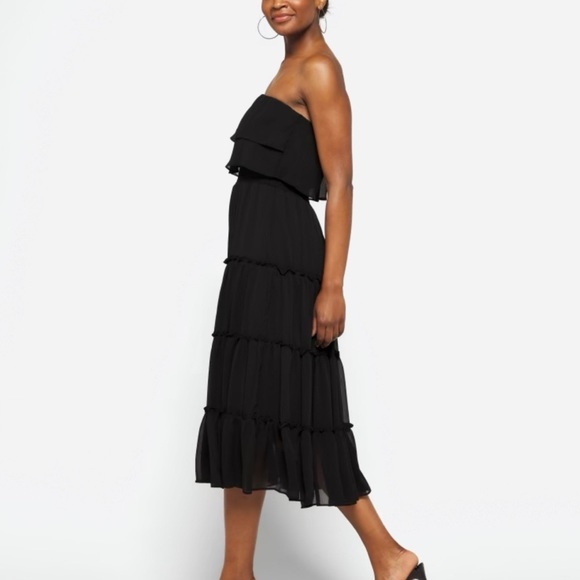 1. State black strapless midi dress size M - Picture 3 of 4